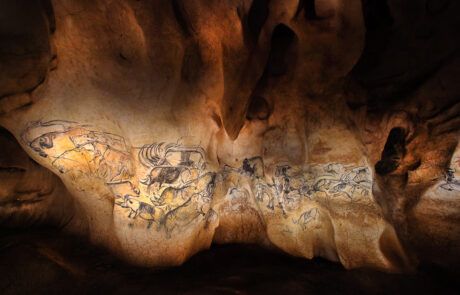 Grotte Chauvet 2 - Ardèche | Le panneau des lions © Patrick Aventurier
